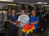 Us with Geoff at his bike store, Sunshine Bike Ship.  Springfield, Missouri.